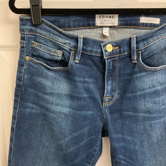 Frame Le Garcon Womens Size 26 Slouchy Dark Wash Mid Rise Boyfriend Jeans - Picture 6 of 11